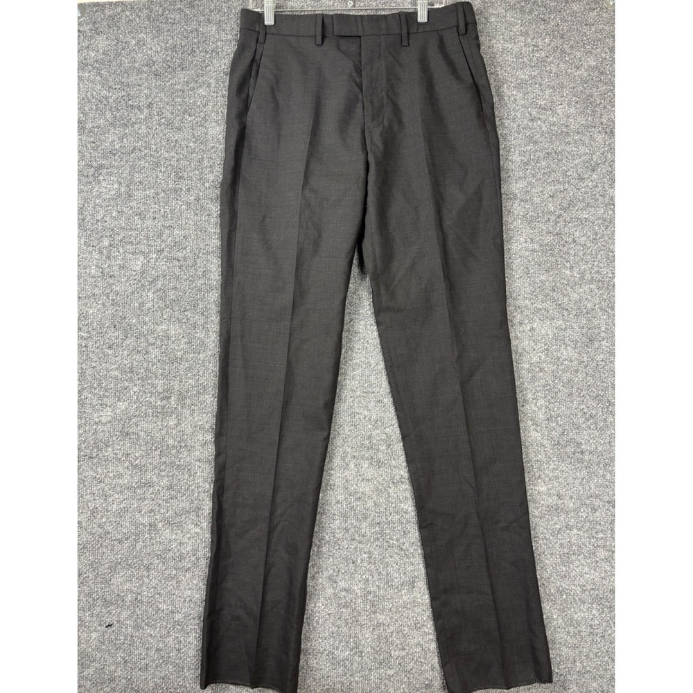 Louis Vuitton Uniforms Dress Pants Mens 33 Grey Unhammed‎ Virgin Wool Cigaret